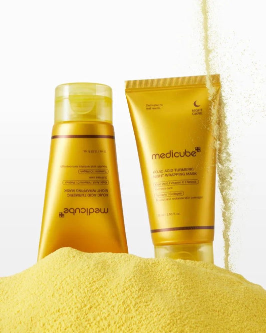 Medicube Kojic Acid Turmeric Night Wrapping Mask – Masque Nuit Éclaircissant & Unifiant
