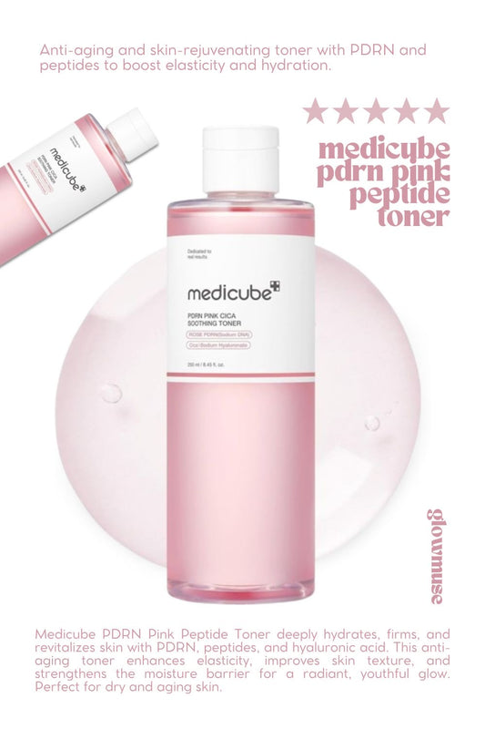Medicube PDRN Pink Peptide Toner 150 ml – Tonique Régénérant & Hydratant