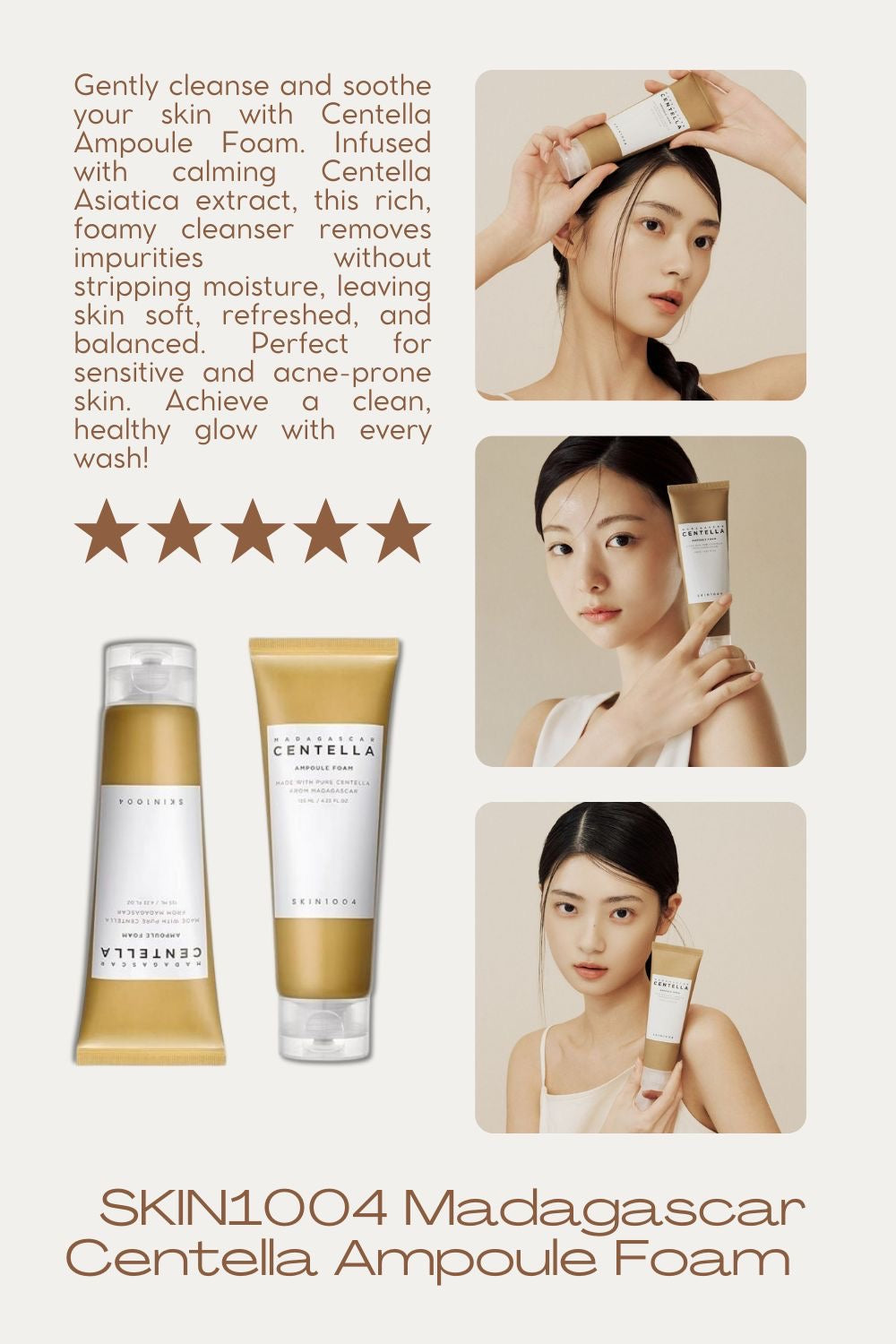 Centella Ampoule Foam – Nettoyant Apaisant & Hydratant